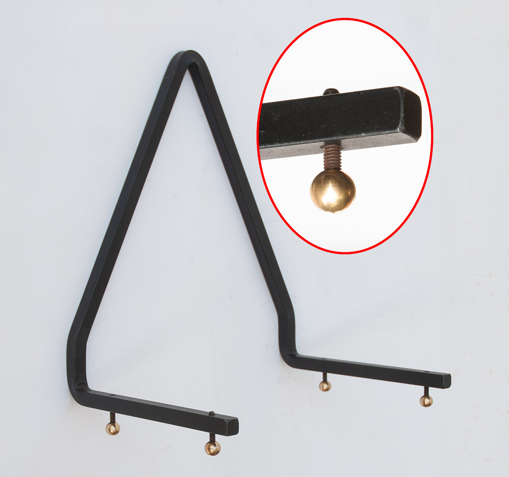Konsole, Standard, gebogen, m. 4 Justierschrauben aus Messing