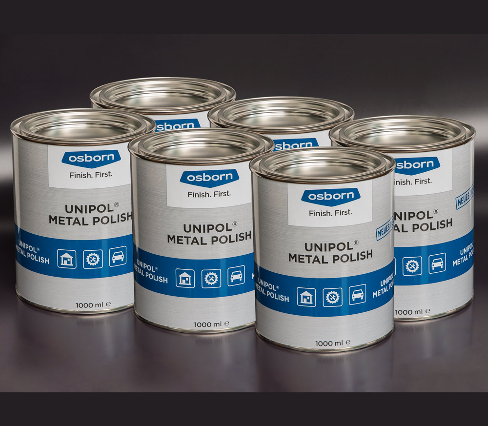 Unipol Metallpolitur, Polierpaste,  Ktn. m. 6 x 1000 ml Dose