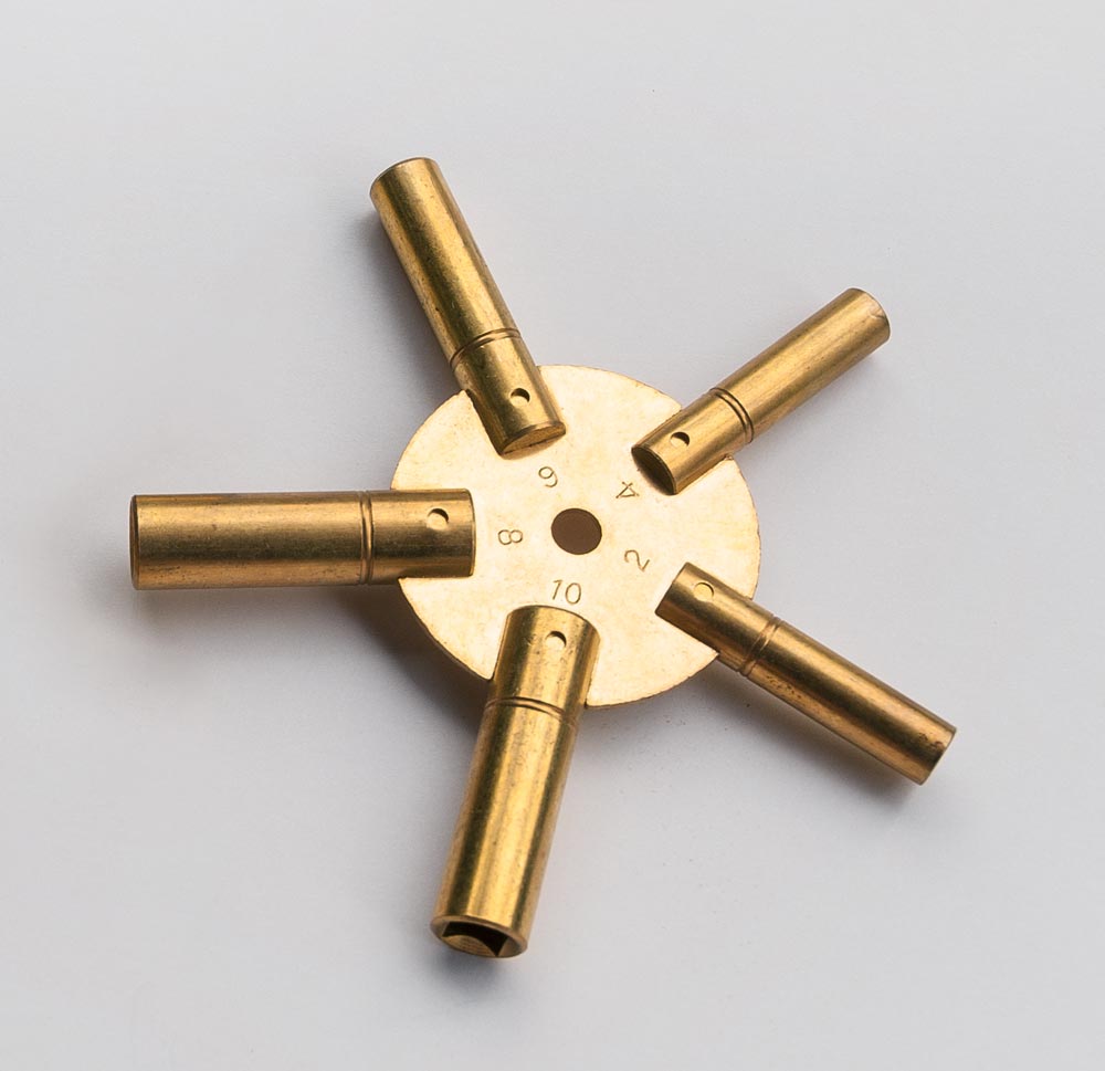 Universalschlüssel - Stern-Schlüssel - Multi-Schlüssel für Pendulen, Gr. 2 - 4 - 6 - 8 - 10