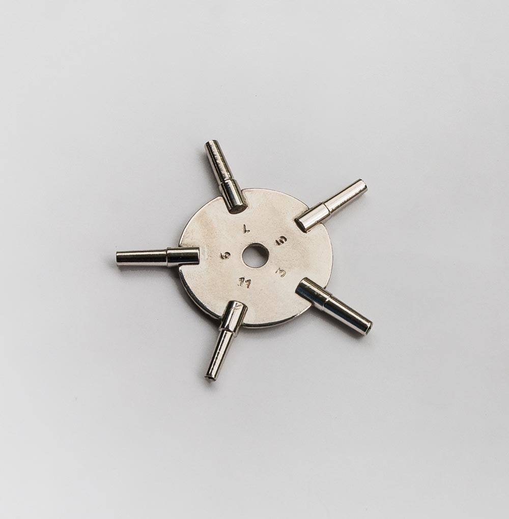 Universalschlüssel - Stern-Schlüssel - Multischlüssel für Taschenuhren Gr. 3‑5‑7‑9‑11