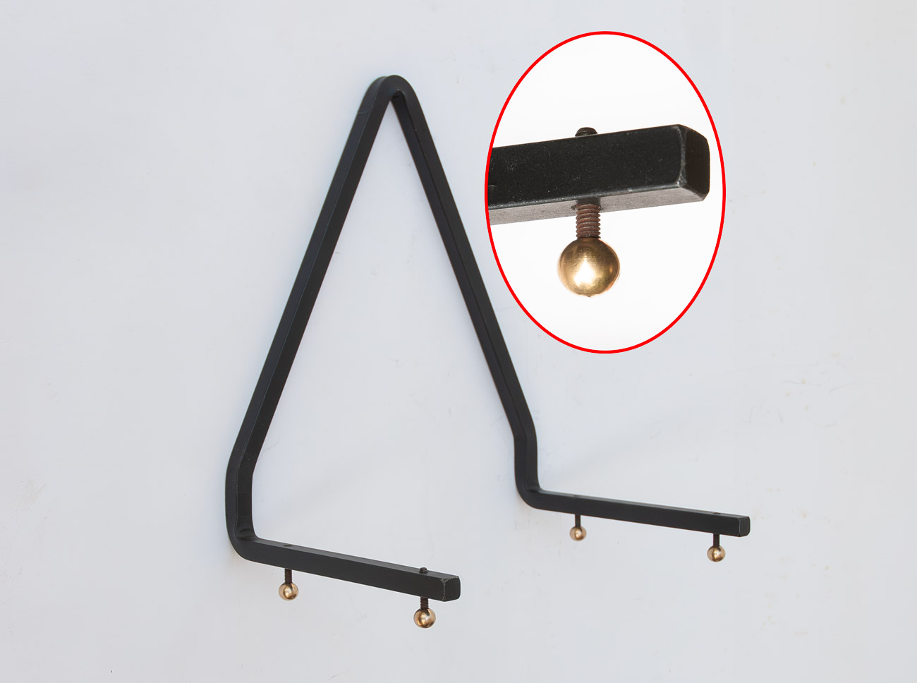 Konsole, Standard, gebogen, m. 4 Justierschrauben aus Messing
