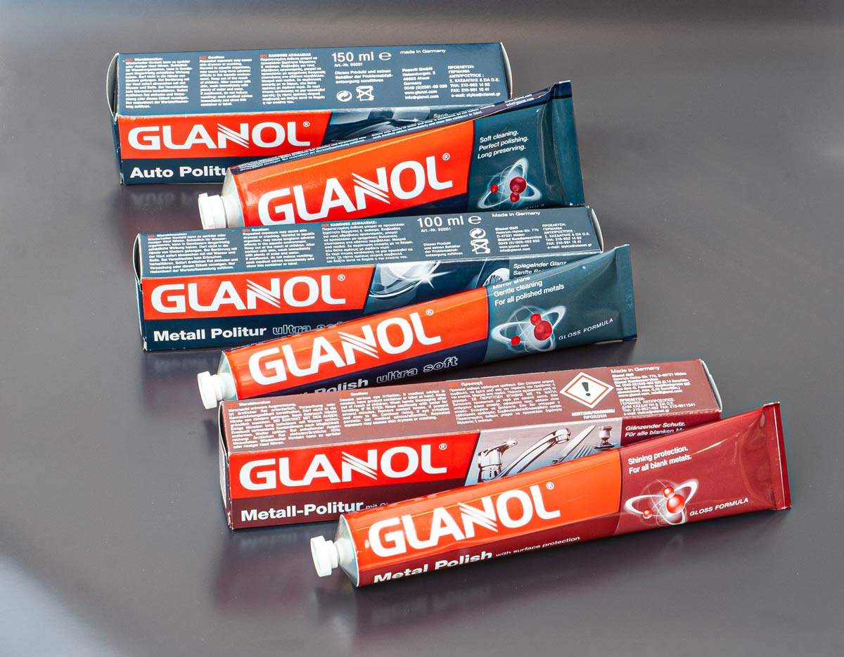GLANOL ® Profi‑Kombi (2x Metallpolitur + 1x Lackpflege) GLANOL ® Profi‑Kombi (2x Metallpolitur + 1x Lackpflege)