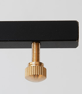 Konsole, Standard, gebogen, m. 4 Rändelschrauben aus Messing