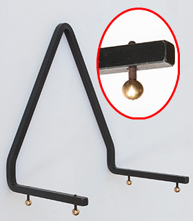 Konsole, Standard, gebogen, m. 4 Justierschrauben aus Messing