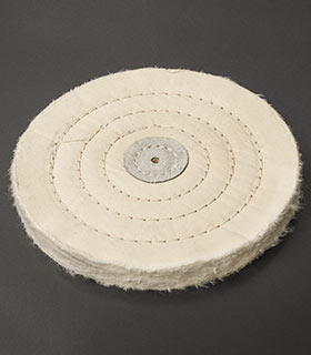 Polierschwabbel, feiner&nbsp;Baumwollstoff, gesteppt, 150&nbsp;mm&nbsp;Ø