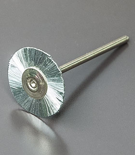 V2A-Stahldraht 0,08 mm, glatt, 22 mm Ø, mit Schaft