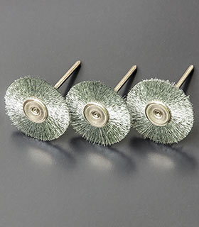 1A-BAE-Stahldraht, gewellt, 32 mm Ø, mit Schaft, 3 St.