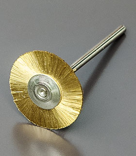 1A-Messingdraht 0,08 mm, glatt, 22 mm Ø, mit Schaft