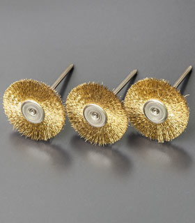 1A-Messingdraht, gewellt, 32 mm Ø, mit Schaft, 3 St.