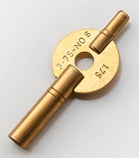 Schlüssel&nbsp;für Reiseuhren, englisches&nbsp;Modell&nbsp;- Gr.&nbsp;6&nbsp;(3,75&nbsp;mm)&nbsp;+&nbsp;1,75&nbsp;mm
