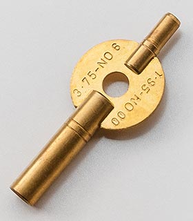 Schlüssel&nbsp;für Reiseuhren, englisches&nbsp;Modell&nbsp;- Gr.&nbsp;6&nbsp;(3,75&nbsp;mm)&nbsp;+&nbsp;1,95&nbsp;mm