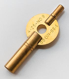 Schlüssel&nbsp;für Reiseuhren, englisches&nbsp;Modell&nbsp;- Gr.&nbsp;8&nbsp;(4,25&nbsp;mm)&nbsp;+&nbsp;1,95&nbsp;mm