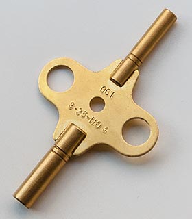 Schlüssel&nbsp;für Reiseuhren, französisches&nbsp;Modell&nbsp;- Gr.&nbsp;4&nbsp;(3,25&nbsp;mm)&nbsp;+&nbsp;1,95&nbsp;mm