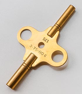 Schlüssel&nbsp;für Reiseuhren, französisches&nbsp;Modell&nbsp;- Gr.&nbsp;6&nbsp;(3,75&nbsp;mm)&nbsp;+&nbsp;1,75&nbsp;mm