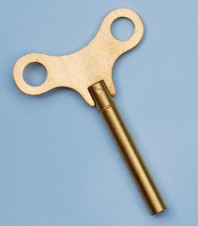Uhrenschlüssel&nbsp;Messing, extra langer Schaft,Größe&nbsp;4&nbsp;-&nbsp;3,25&nbsp;mm