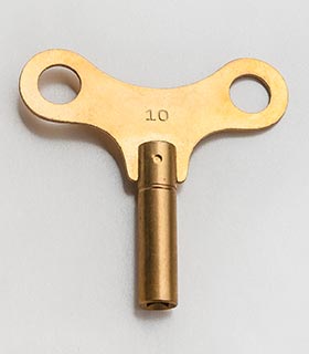 Uhrenschlüssel&nbsp;Messing Größe&nbsp;10&nbsp;-&nbsp;4,75&nbsp;mm