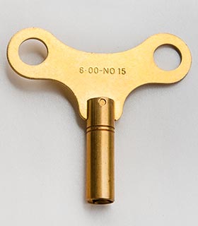 Uhrenschlüssel&nbsp;Messing Größe&nbsp;15&nbsp;-&nbsp;6,00&nbsp;mm